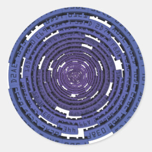 Encrypted Tunnel - BLUE Classic Round Sticker