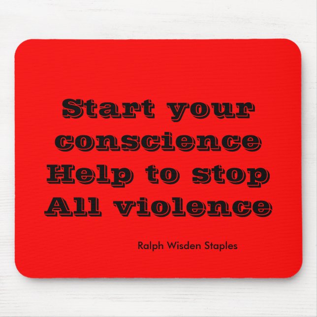 end all violence mouse pad (Front)