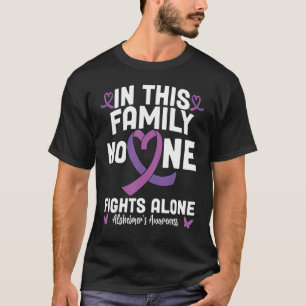 End Alz Alzheimers Ribbon Purple Alzheimer's Aware T-Shirt