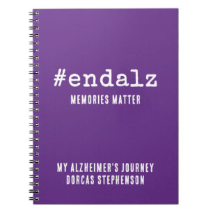 End Alz Personalised Alzheimers Awareness Diary Notebook