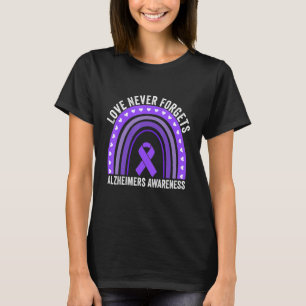 End Alzheimers Love Never Forgets Alzheimers Aware T-Shirt