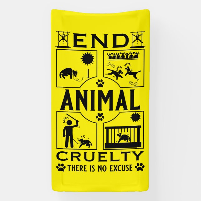 End Animal Cruelty Banner (Vertical)
