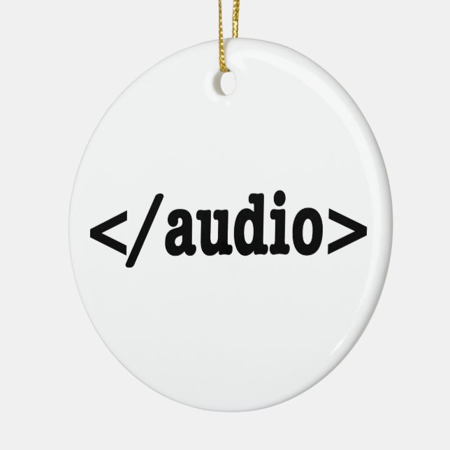 End Audio HTML5 Code Ceramic Tree Decoration (Left)