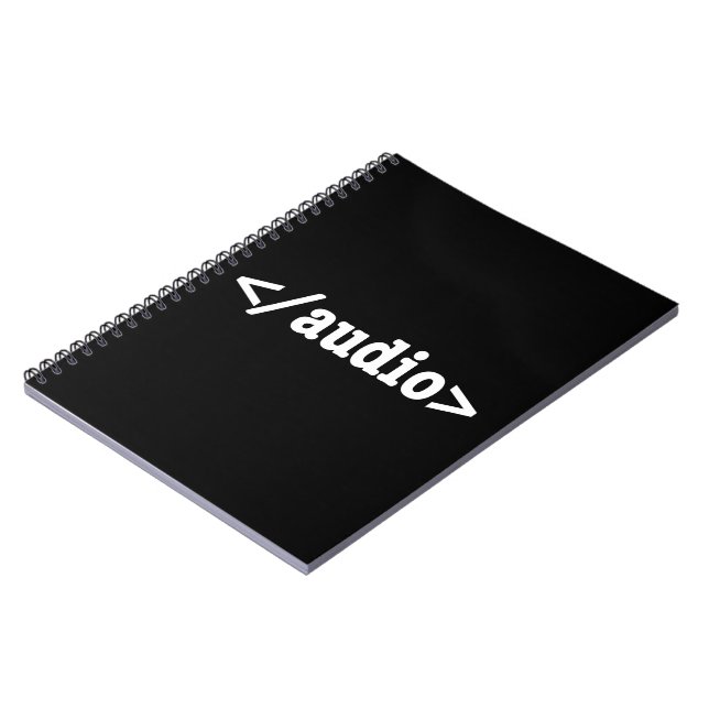 End Audio HTML5 Code Spiral Notebook (Left Side)