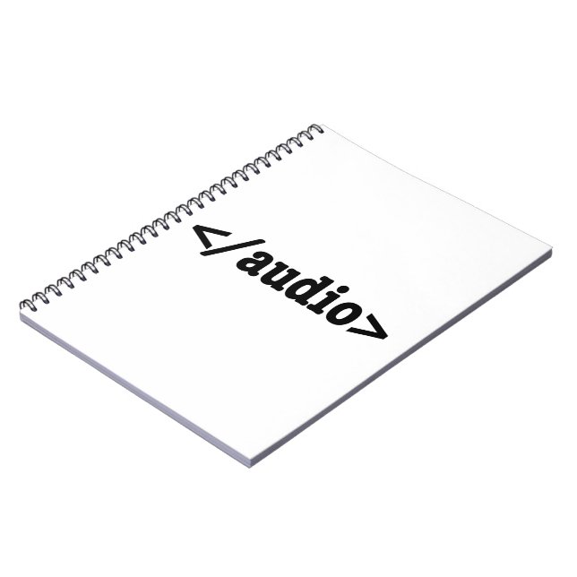 End Audio HTML5 Code Spiral Notebook (Left Side)