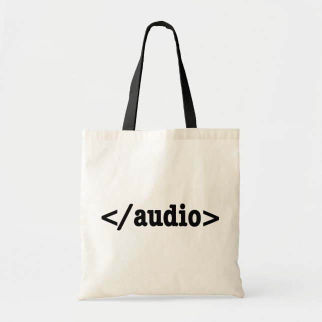 End Audio HTML5 Code Tote Bag (Front)
