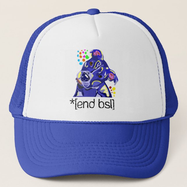 End BSL Pit Bull Trucker Hat (Front)