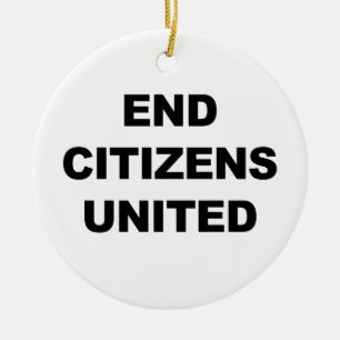 End Citizens United Ceramic Tree Decoration