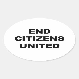 End Citizens United Oval Sticker