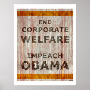 End Corporate Welfare Poster
