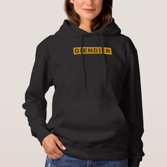 End Gender Cute Genderfluid Nonbinary Pride Subtle Hoodie (Front)