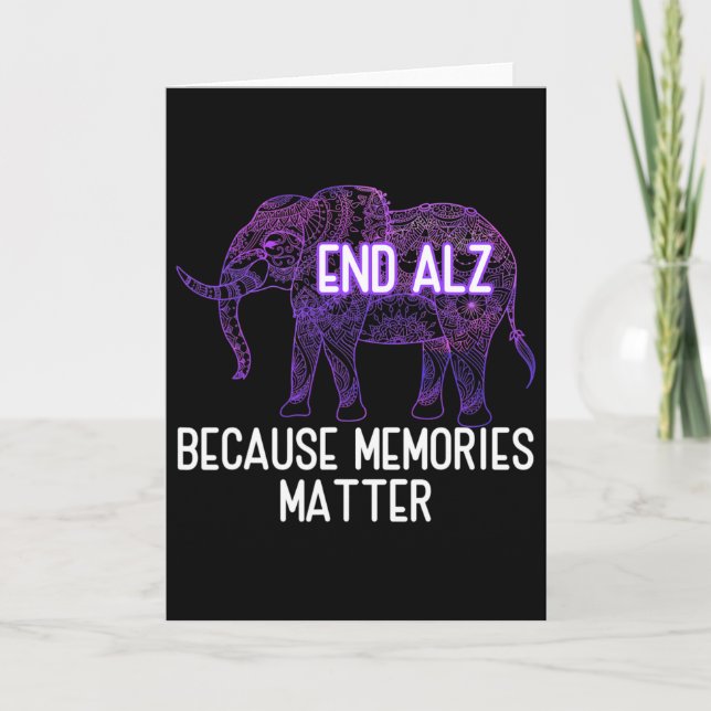 End Heimer Because Memories Problem Elephant Heime Card (Front)