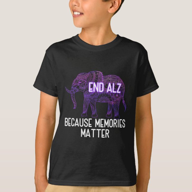 End Heimer Because Memories Problem Elephant Heime T-Shirt (Front)