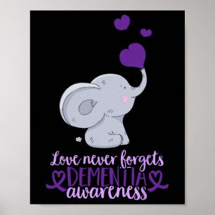 End Heimer Love Never Forgets Dementia Awareness Poster