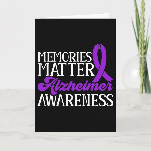 End Heimer Memories Problem Heimerheimer Awareness Card (Front)