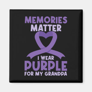 End Heimer Wear Purple For My Grandpa Heimerheimer Magnet