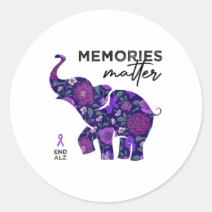 End Heimers Shirt Memories Heimers Awareness Tank Classic Round Sticker