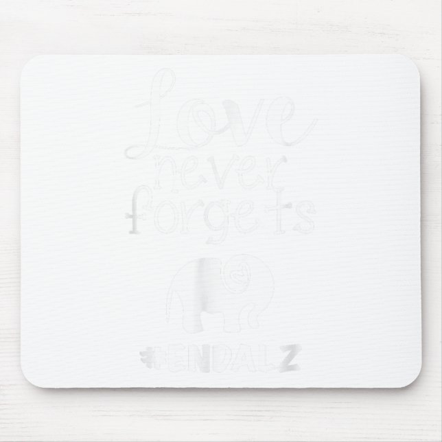 End Heimers Walk Love Never Forgets Elephant Heart Mouse Pad (Front)
