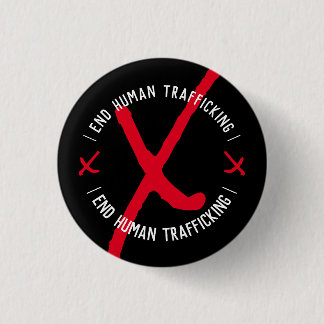 END HUMAN TRAFFICKING XXX in Black 3 Cm Round Badge