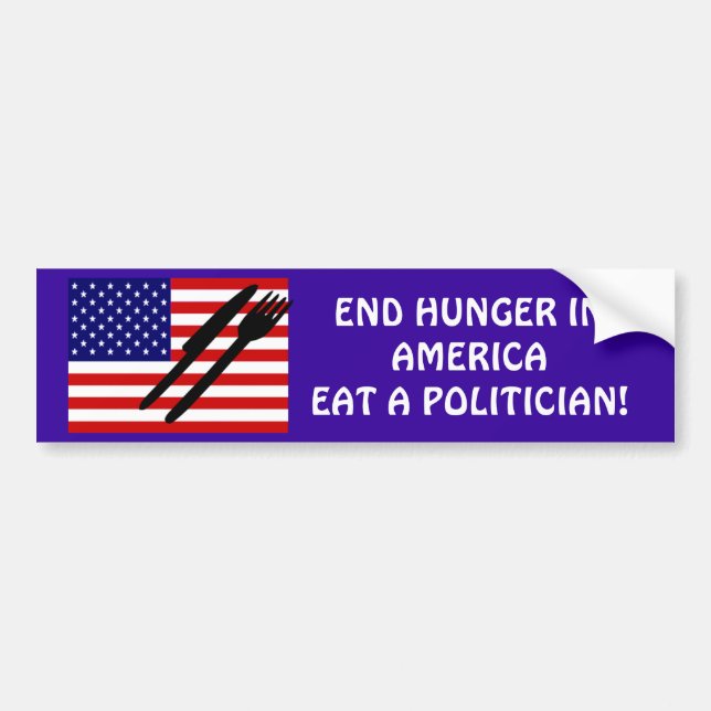 END HUNGER IN AMERICA BUMPER STICKER (Front)