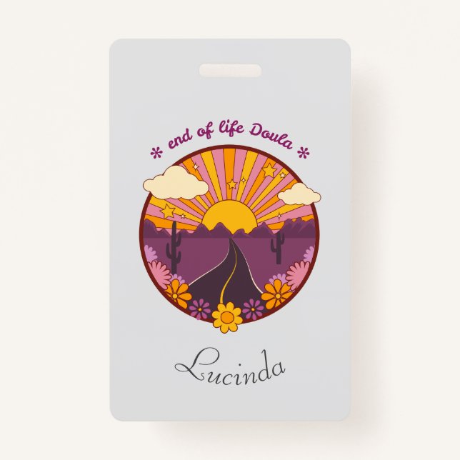 End of life Doula, hospice nurse ID Badge (Front)