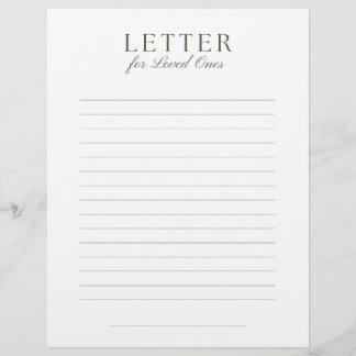 End-of-Life Letter to Loved Ones Custom Letterhead
