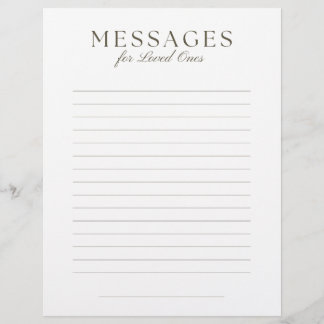 End-of-Life Letter to Loved Ones Custom Letterhead