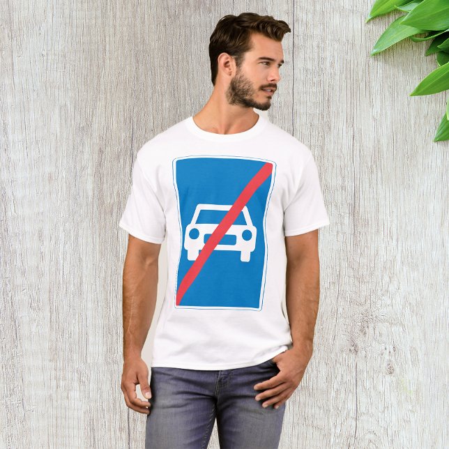 End of Motorway Traffic Sign T-Shirt (Creator Uploaded)
