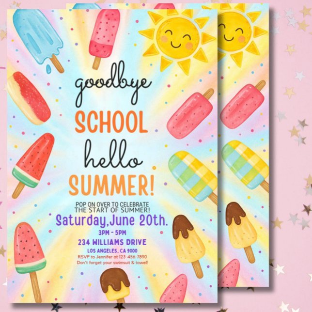 End of School Party Invitation, Schools Out Party  Invitation (Creator Uploaded)