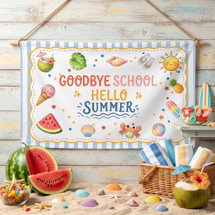 End Of School Party Stripe Banner