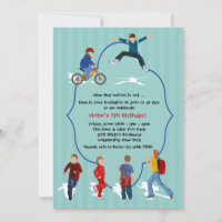 End of School Year Stripes Invitation