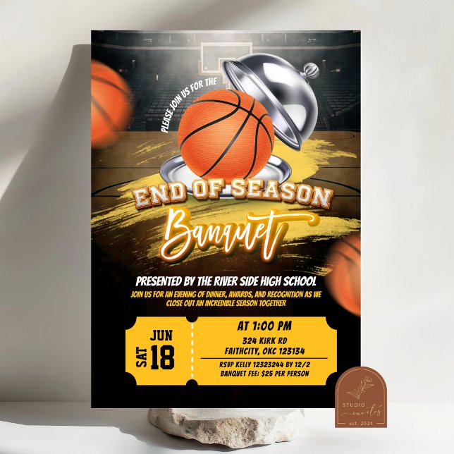  end of season banquet basketball invitation (Creator Uploaded)
