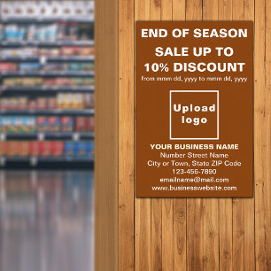 End of Season Sale Business Brown Poster