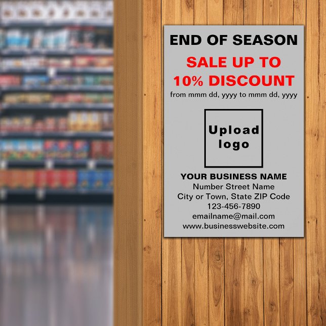 End of Season Sale Business Grey Poster (Creator Uploaded)