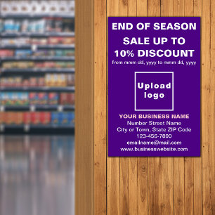 End of Season Sale Business Purple Poster