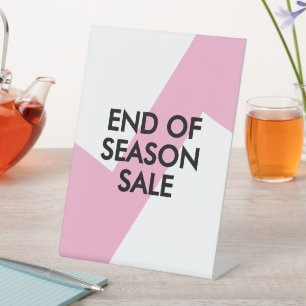 End of Season Sale Sign In Contemporary Pink