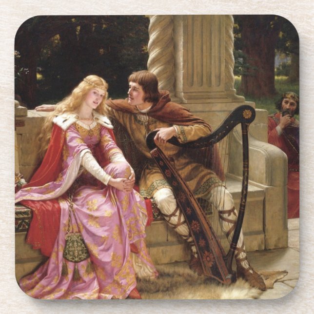 End of Song Flirt Edmund Blair Leighton Coaster (Front)