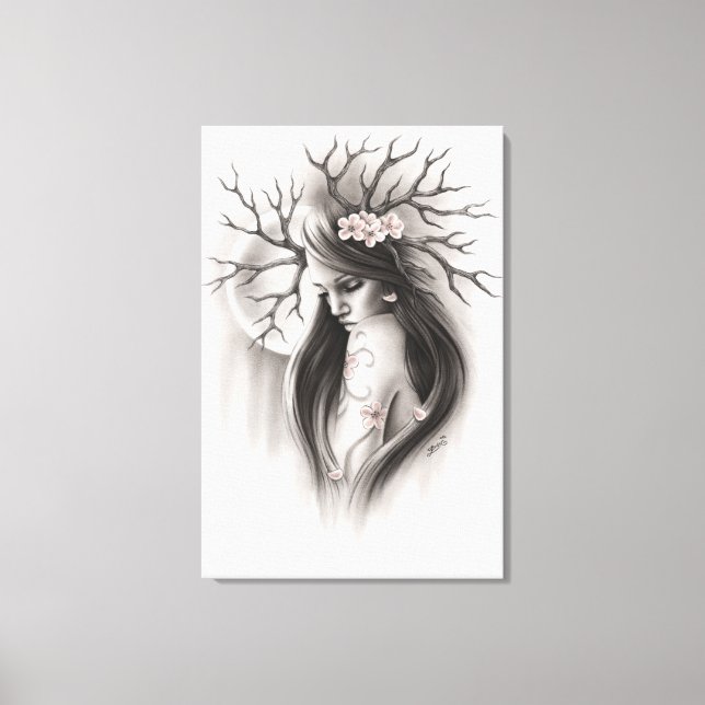 End of the beginning Spring Cherry Blossom Canvas (Front)