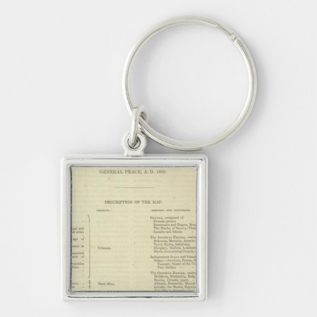 End of The General Peace 1828 AD Key Ring (Front)