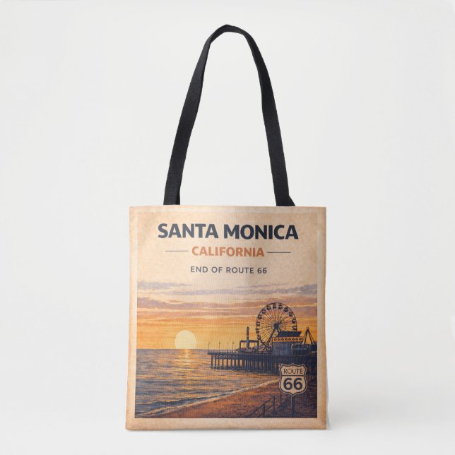 End of the Mother Road Sunset Tote Bag (Front)