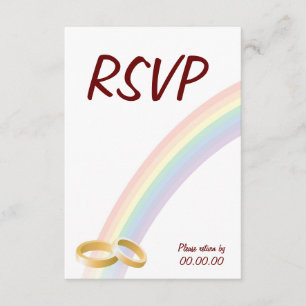 End of the Rainbow RSVP Card