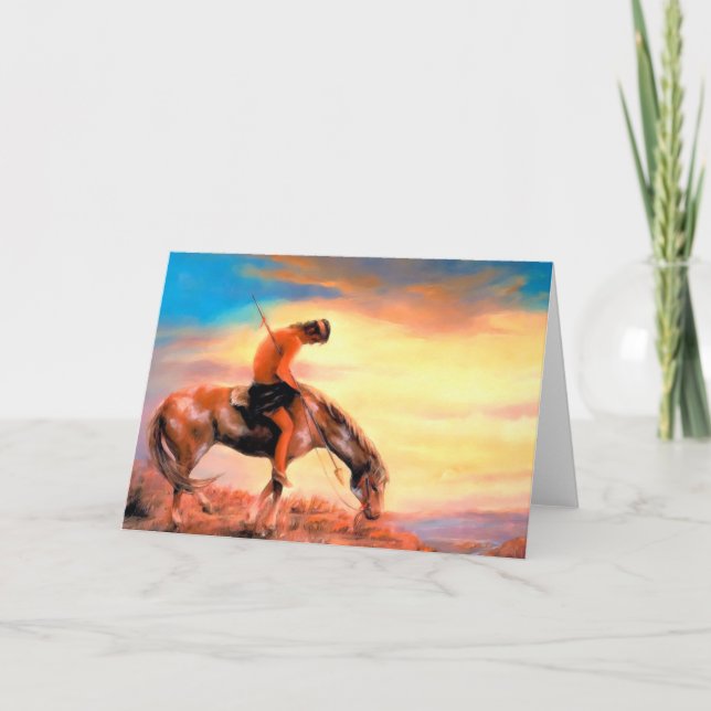 End of the Trail Greeting Card (Front)