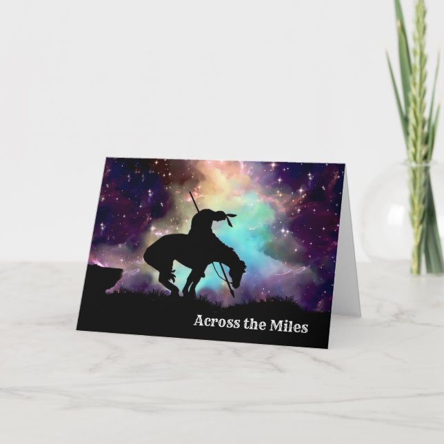 End of the Trail Greeting Card Across the Miles (Front)