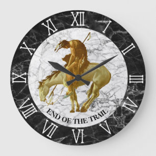 END OF THE TRAIL LARGE CLOCK