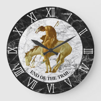 END OF THE TRAIL LARGE CLOCK
