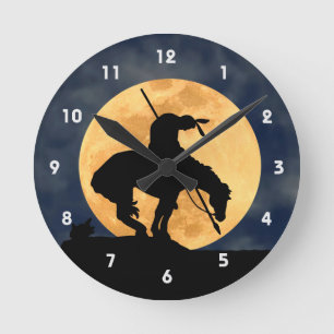 End of the Trail Silhouette Wall Clock
