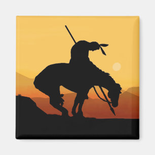 End of the Trail Square Magnet