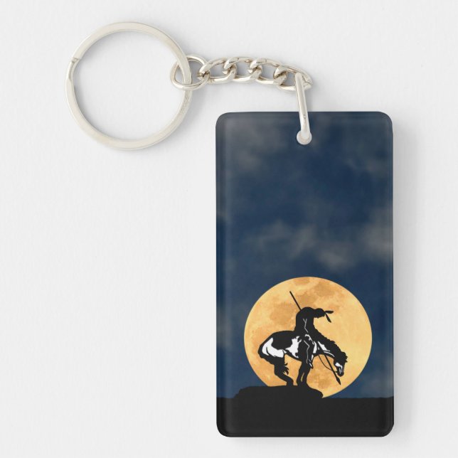 End of the Trail with Full Moon Key Ring (Front)