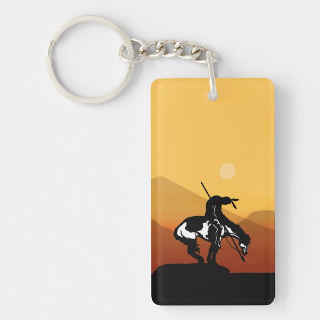 End of the Trail with Sunset Key Ring (Front)
