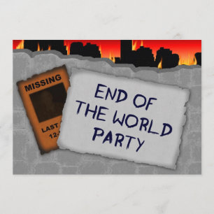 End of the World/Apocalypse Party Invitation